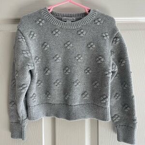 Crewcuts Little Girls' Gray Knit Sweater